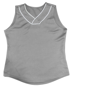 WOMEN'S SOFTBALL JERSEY - Silver, M
