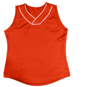 WOMEN'S SOFTBALL JERSEY - Orange, M