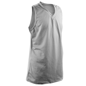 Girl's Racerback Volleyball Jersey - Silver, M