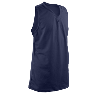Girl's Racerback Volleyball Jersey - Navy Blue, M