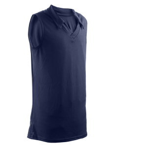 Women's Sleeveless Volleyball Jersey - Navy Blue, M
