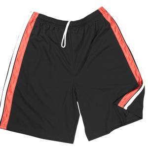 5"  ADULT  ATHLETIC SHORTS - Black, M