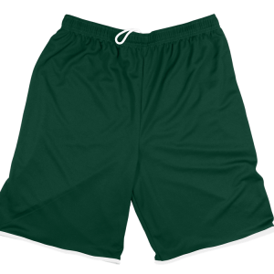7"  ADULT  ATHLETIC SHORTS - Dark Green, M