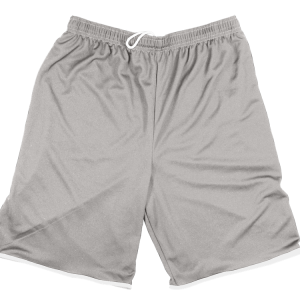 5"  ADULT  ATHLETIC SHORTS - Silver, M