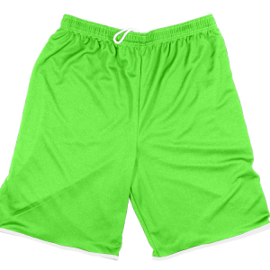 5"  ADULT  ATHLETIC SHORTS - Neon Green, M