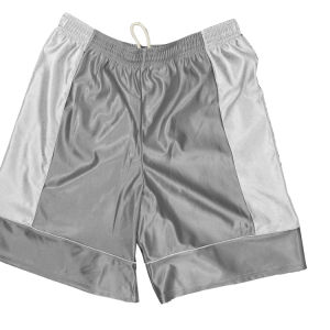 5"  ADULT  ATHLETIC SHORTS - Silver, M