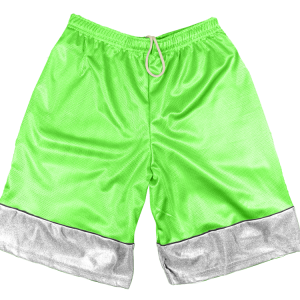 5"  ADULT  ATHLETIC SHORTS - Neon Green, M