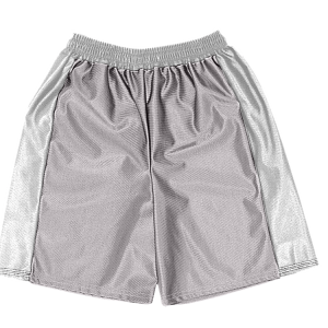 5"  ADULT  ATHLETIC SHORTS - Silver, M