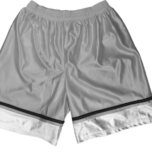 5"  ADULT  ATHLETIC SHORTS - Silver, M