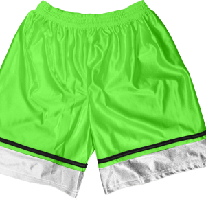 5"  ADULT  ATHLETIC SHORTS - Neon Green, M