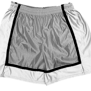 5"  ADULT  ATHLETIC SHORTS - Silver, M