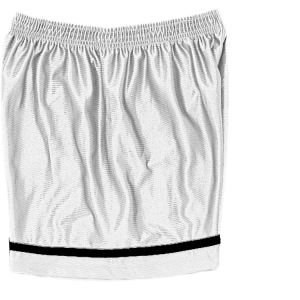 9"  Youth  ATHLETIC SHORTS - White, M