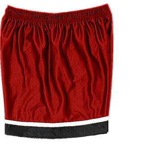 9"  Youth  ATHLETIC SHORTS - Red, M