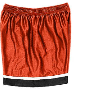 9"  Youth  ATHLETIC SHORTS - Orange, M