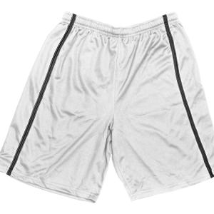 5"  ADULT  ATHLETIC SHORTS - White, M