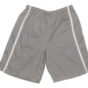 5"  ADULT  ATHLETIC SHORTS - Silver, M
