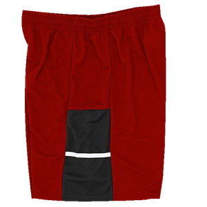 9"  ADULT  ATHLETIC SHORTS - Red, M