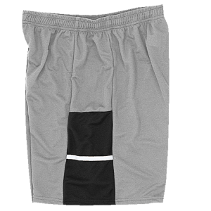 9"  ADULT  ATHLETIC SHORTS - Silver, M