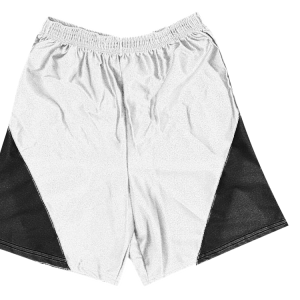 9"  ADULT  ATHLETIC SHORTS - White, M