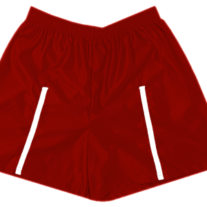 5"  ADULT  ATHLETIC SHORTS - Red, M