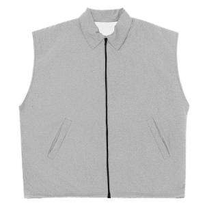 YOUTH WARM UP VEST - Silver, M