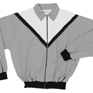 ADULT  WARM UP JACKET - Silver, M