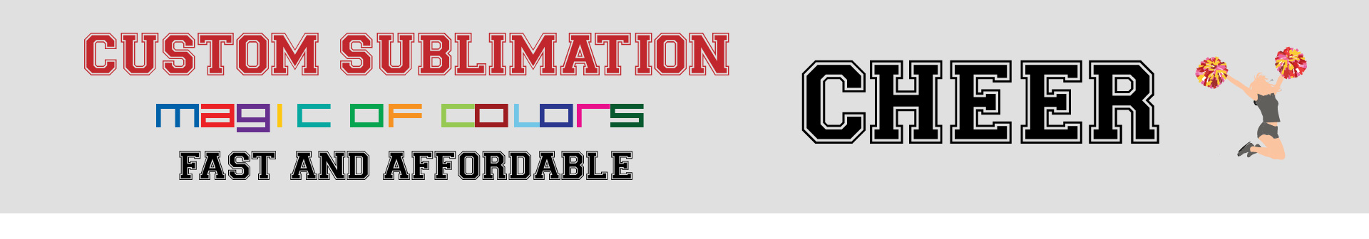 Cheerleading Sublimation Banner Image