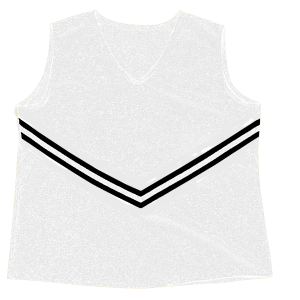 WOMEN'S CHEER TOP - White, M