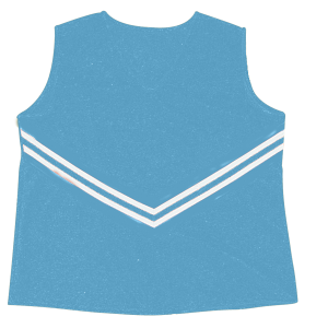 WOMEN'S CHEER TOP - Columbian Blue, M