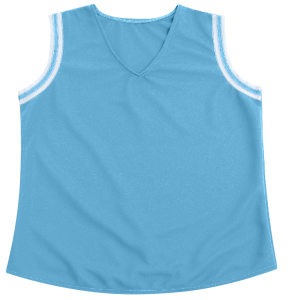 GIRL'S CHEER TOP - Columbian Blue, M