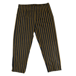 ADULT  BASEBALL PANTS - Black / Yellow, M