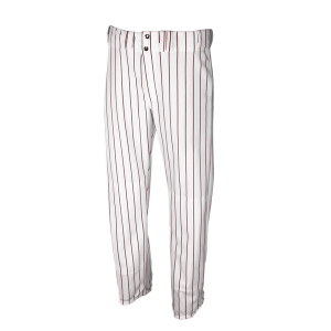 ADULT  BASEBALL PANTS - White / Maroon, M