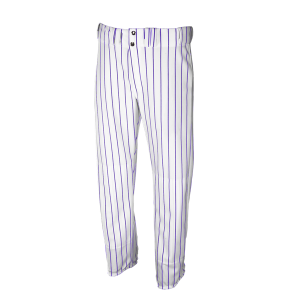 ADULT  BASEBALL PANTS - White / Purple, M