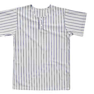 YOUTH BASEBALL JERSEY - WHITE / NAVY BLUE, M