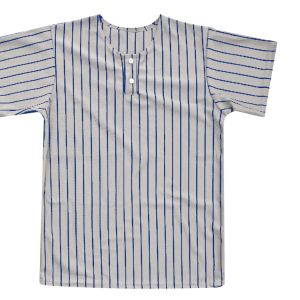 YOUTH BASEBALL JERSEY - Silver / Navy, M