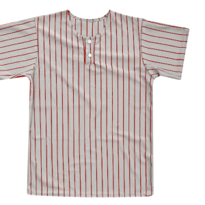 YOUTH BASEBALL JERSEY - Silver / Red, M