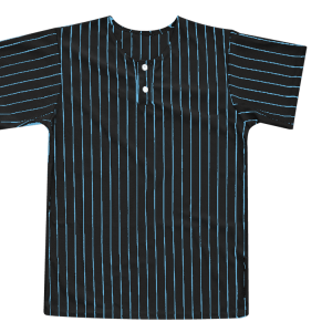 YOUTH BASEBALL JERSEY - Black / Columbian Blue, M
