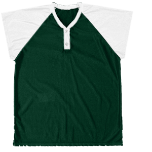 ADULT  BASEBALL  / SOFTBALL JERSEY - Dark Green, M