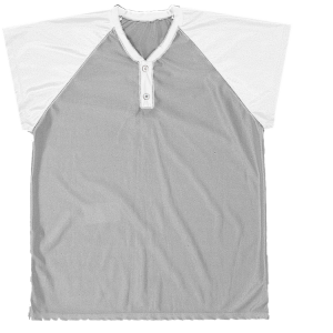 ADULT  BASEBALL  / SOFTBALL JERSEY - Silver, M