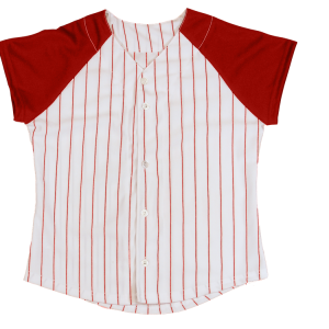 WOMEN'S SOFTBALL JERSEY - White / Red, M