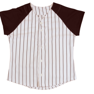 WOMEN'S SOFTBALL JERSEY - White / Maroon, M