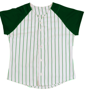 WOMEN'S SOFTBALL JERSEY - WHITE / KELLY GREEN, M