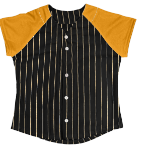 WOMEN'S SOFTBALL JERSEY - Black / Yellow, M