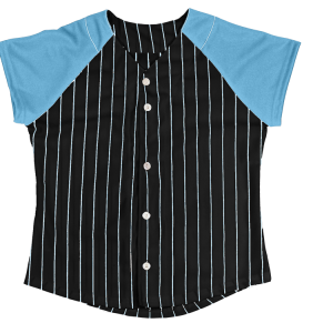 WOMEN'S SOFTBALL JERSEY - Black / Columbian Blue, M