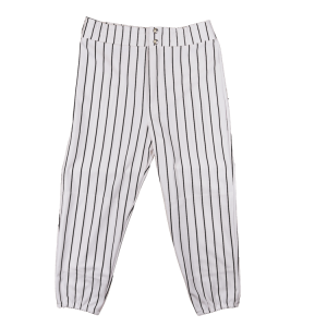 GIRL'S SOFTBALL PANTS - White / Black, M