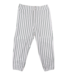 GIRL'S SOFTBALL PANTS - White / Dark Green, M