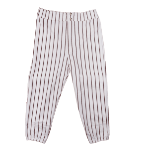 GIRL'S SOFTBALL PANTS - White / Maroon, M