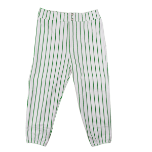 GIRL'S SOFTBALL PANTS - WHITE / KELLY GREEN, M