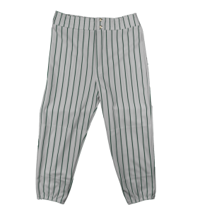 GIRL'S SOFTBALL PANTS - SILVER / DARK GREEN, M