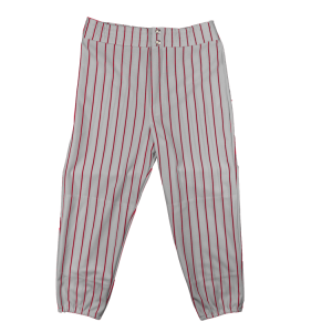 GIRL'S SOFTBALL PANTS - Silver / Cardinal, M